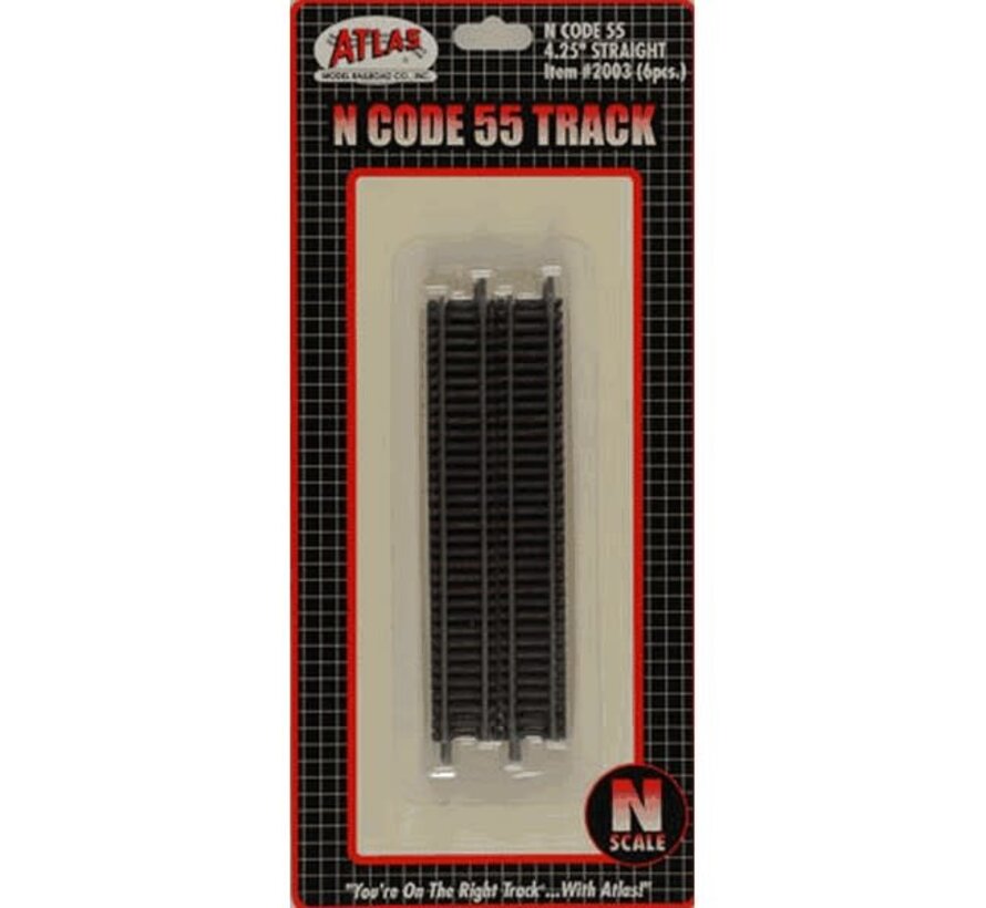 Atlas : N Code 55 4.25" Straight (6pk)