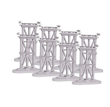 MTH MTH : O Elevated Subway Trestle Fastrack (8pcs)