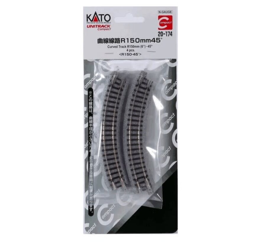 Kato : N 150mm (6") Radius 45deg Curves