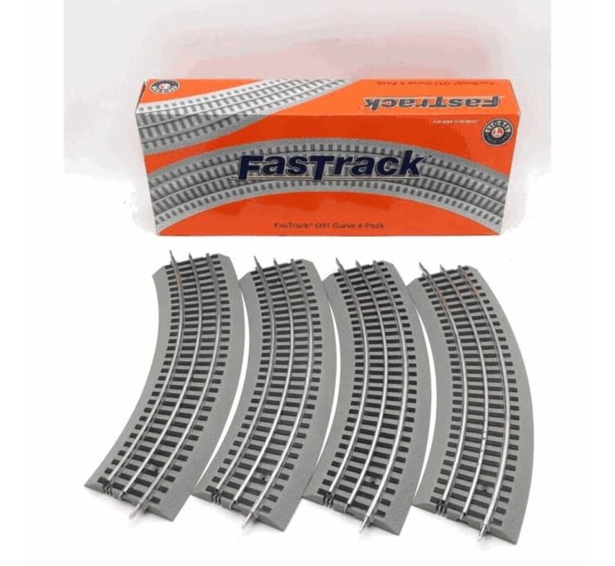 Lionel : O 031 Fastrack Curves Pack (4pcs)