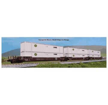 KATO Kato : N BNSF Maxi-IV 53' Stack 3-car