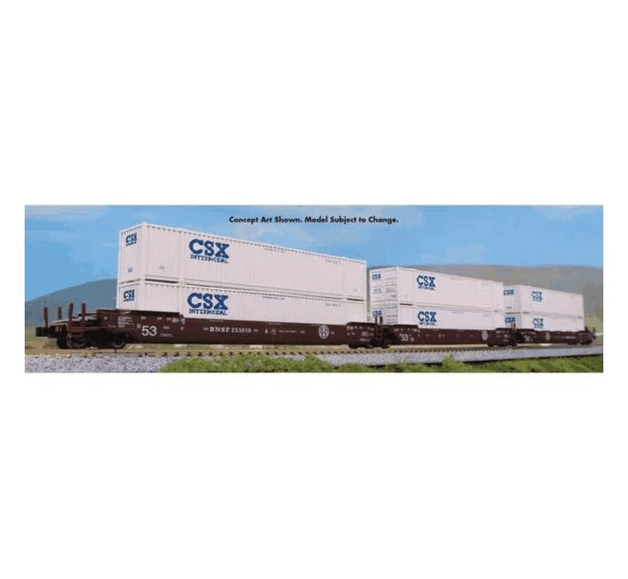 Kato : N BNSF Maxi-IV 53' Stack 3-car