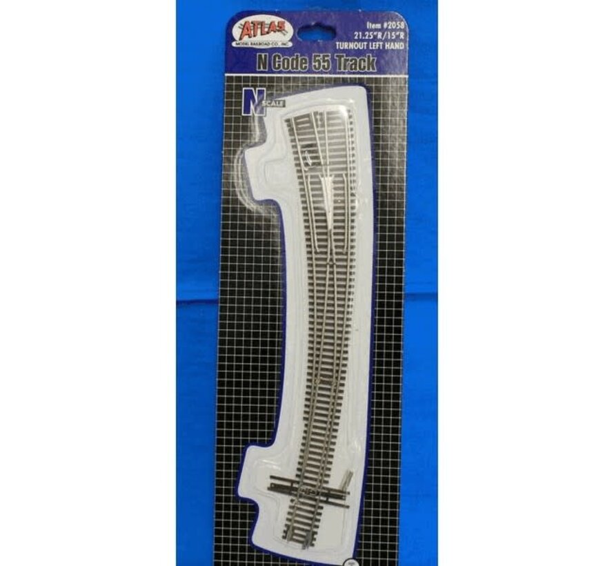 Atlas : N Code 55 LH Curved Switch/21.25''