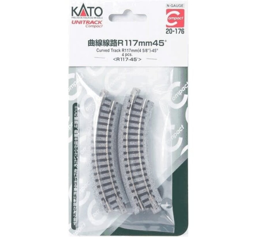Kato : N 117mm  Curve Track