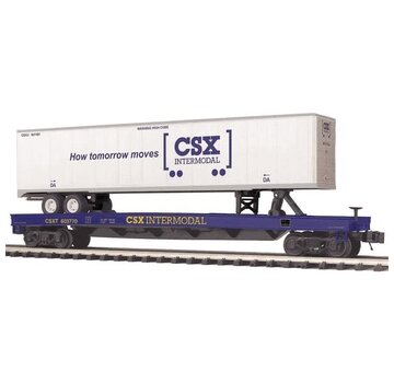 MTH MTH : O CSX Flat Car w/48' Trailer