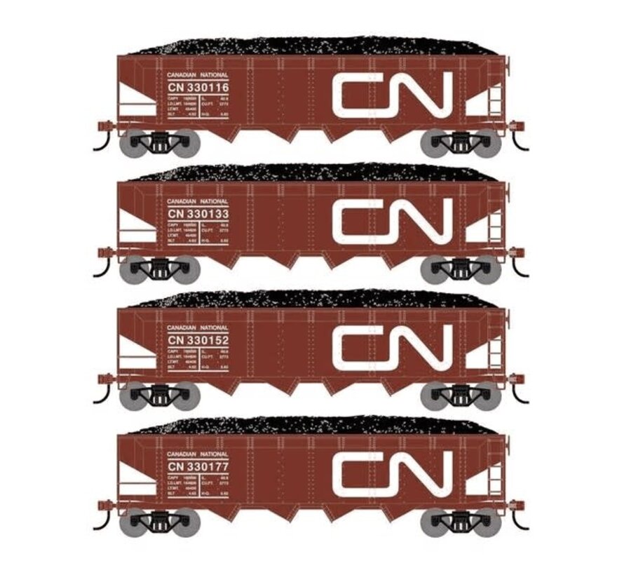 Athearn : HO CN 40' 4-Bay Hopper (4-car set)