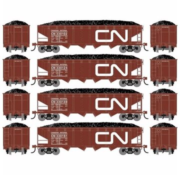 ATHEARN Athearn : HO CN 40' 4-Bay Hopper (4-car set)