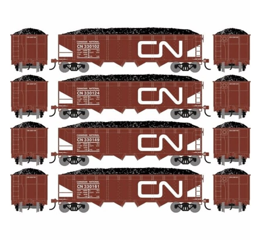 Athearn : HO CN 40' 4-Bay Hopper (4-car set)