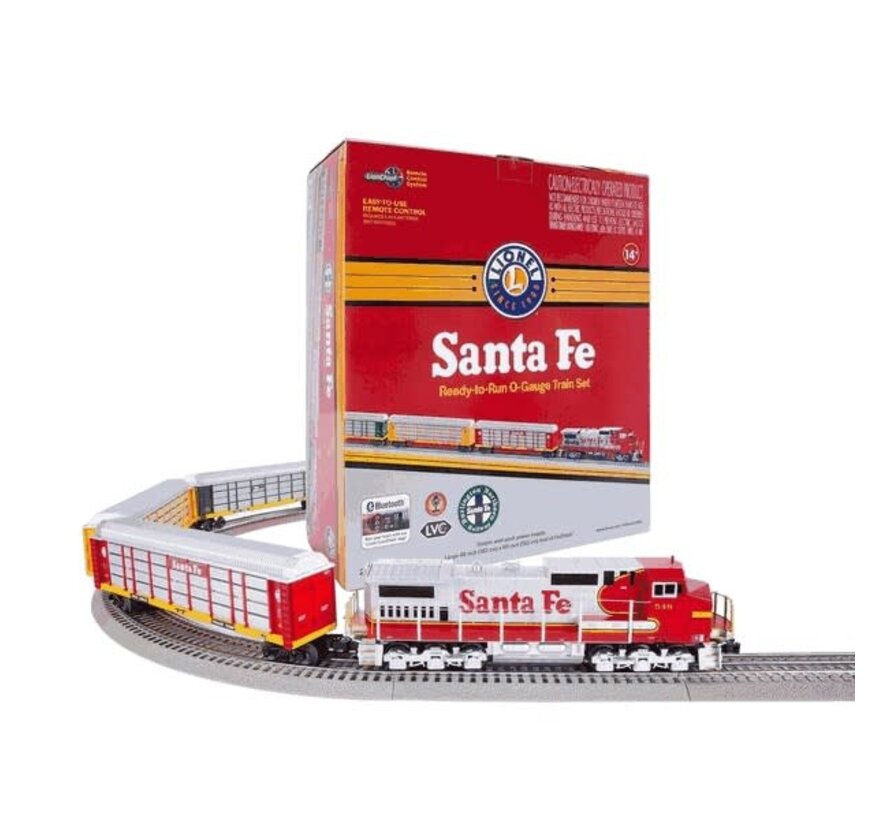 Lionel : O Santa Fe AutoRack LionChief Set