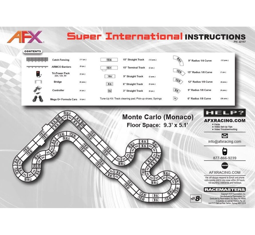AFX : Super International 4 Lane Set
