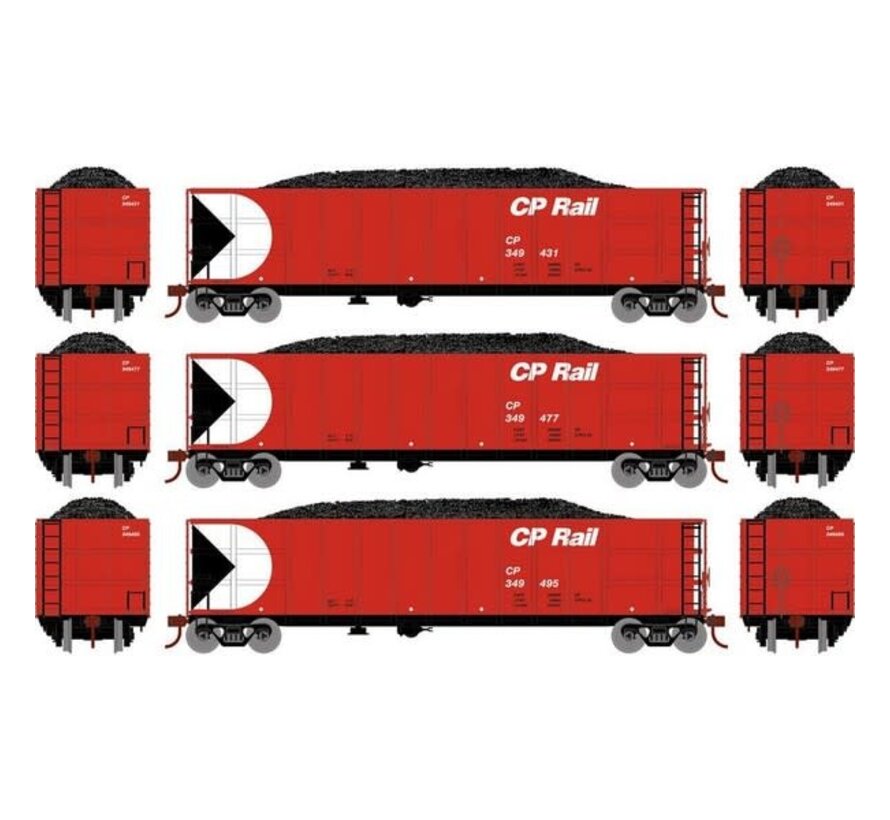 Athearn : HO CP Gondola Set (3-car)