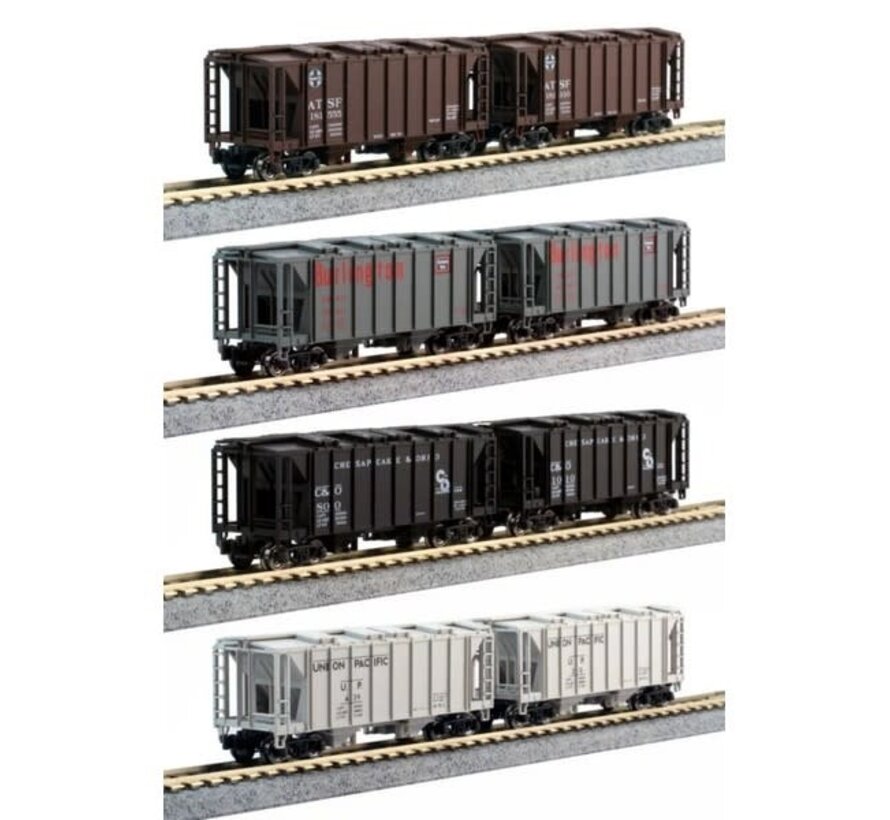 Kato : N 2-Bay Cvd Hopper Mix (8-car)