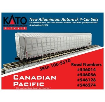 KATO Kato : N CP Autorack Set (4-car)