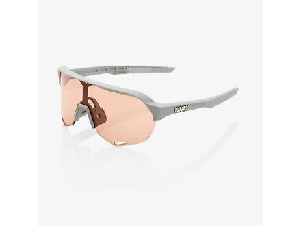 100% Lunettes 100% S2 , Soft Tact Stone Grey frame - HiPER Coral Lens 100% Lunettes 100% S2 , Soft Tact Stone Grey frame - HiPER Coral Lens