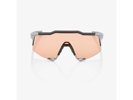 100% Sunglasses 100% Speedcraft Soft Tact Stone Grey - HiPER Coral Lens