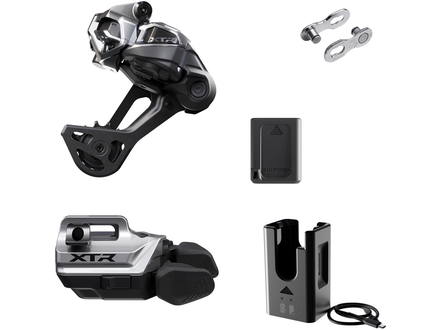 Shimano Ensemble Dérailleur Arrière Shimano XTR M9250-SGS Di2 Sans Fil M9250-IR I-Spec EV Shifter, Batterie, Chargeur, Quick Link Shimano Ensemble Dérailleur Arrière Shimano XTR M9250-SGS Di2 Sans Fil M9250-IR I-Spec EV Shifter, Batterie, Chargeur, Quick Link