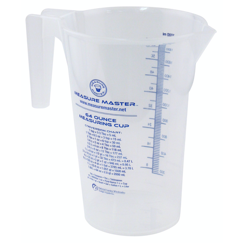 Measure Master Measure Master Graduated Round Container 64 oz / 2000 ml (20/Cs) Measure Master Measure Master Graduated Round Container 64 oz / 2000 ml (20/Cs)