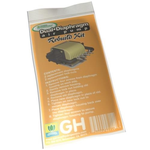 General Hydroponics GH Dual Diaphragm Air Pump Rebuild Kit (5/Cs) General Hydroponics GH Dual Diaphragm Air Pump Rebuild Kit (5/Cs)