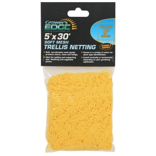 Growers Edge Grower's Edge Soft Mesh Trellis Netting 5 ft x 30 ft w/ 6 in Squares - Yellow (12/Cs) Growers Edge Grower's Edge Soft Mesh Trellis Netting 5 ft x 30 ft w/ 6 in Squares - Yellow (12/Cs)