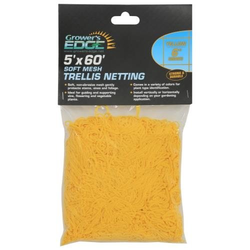 Growers Edge Grower's Edge Soft Mesh Trellis Netting 5 ft x 60 ft w/ 6 in Squares - Yellow (9/Cs) Growers Edge Grower's Edge Soft Mesh Trellis Netting 5 ft x 60 ft w/ 6 in Squares - Yellow (9/Cs)