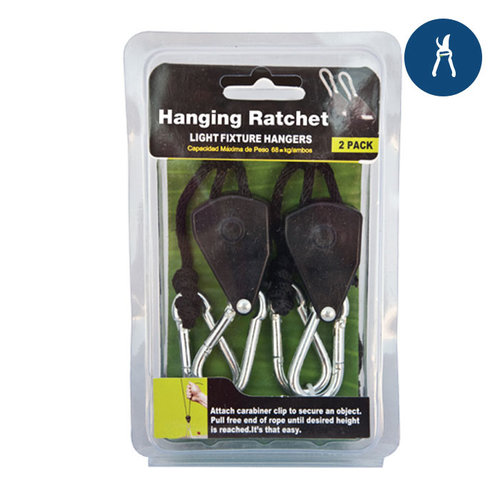 Grow1 1/8'' Rope Ratcheting Light Hangers (2 pc.) Grow1 1/8'' Rope Ratcheting Light Hangers (2 pc.)