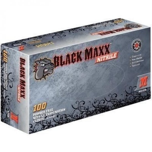 DASH MEDICAL Black Maxx Nitrile Pwdr Free Gloves Medium DASH MEDICAL Black Maxx Nitrile Pwdr Free Gloves Medium