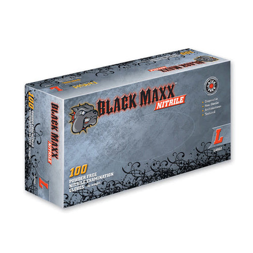 DASH MEDICAL Black Maxx Nitrile Pwdr Free Gloves X-Large DASH MEDICAL Black Maxx Nitrile Pwdr Free Gloves X-Large