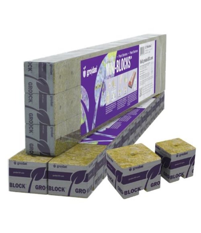 Grodan Improved MM 40/40 6/15 Plugs, 1.5Inches x 1.5Inches x 1.5Inches, 15 per strip, 3 strips per pack, shrink wrapped
