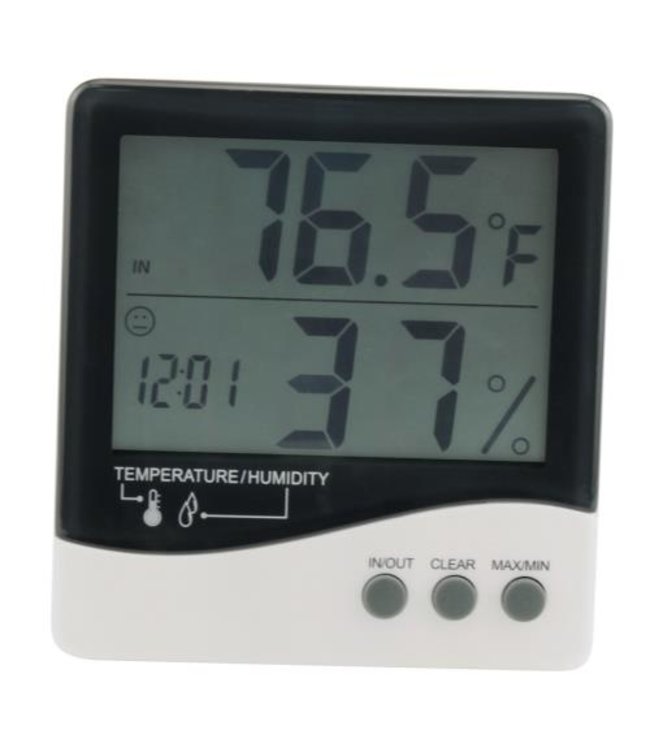 Growers Edge Grower's Edge Large Display Thermometer / Hygrometer (20/Cs)