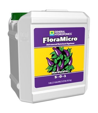 General Hydroponics GH Hardwater Flora Micro 2.5 Gallon (2/Cs)