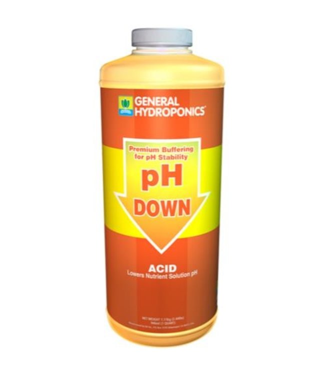 General Hydroponics GH pH Down Liquid Quart (12/Cs)