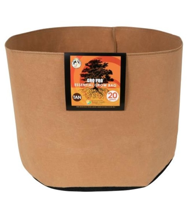 Gro Pro Essential Round Fabric Pot - Tan 20 Gallon (42/Cs)