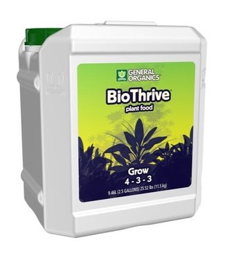 General Hydroponics GH General Organics BioThrive Grow 2.5 Gallon (2/Cs)