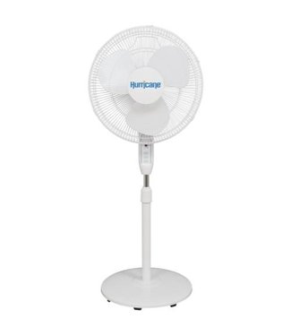 Hurricane Supreme Oscillating Stand Fan w/ Remote - 16 in - White