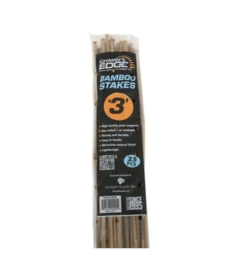 Growers Edge Grower's Edge Natural Bamboo 3 ft - 25/Bag (20 Bags/Bundle)