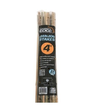 Growers Edge Grower's Edge Natural Bamboo 4 ft - 25/Bag (20 Bags/Bundle)