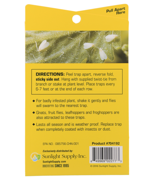 Growers Edge Grower's Edge Aphid Whitefly Sticky Trap 5/Pack (80/Cs)