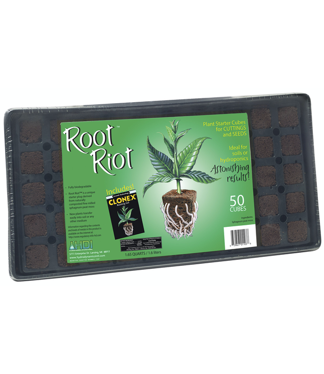 Hydro Dynamics Root Riot 50 Cube Tray (12/Cs)