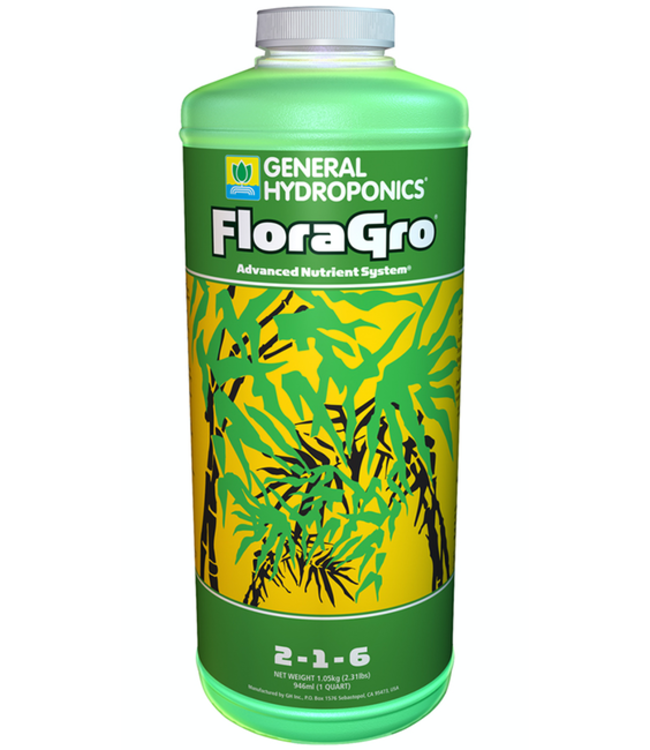 General Hydroponics GH Flora Gro Quart (12/Cs)