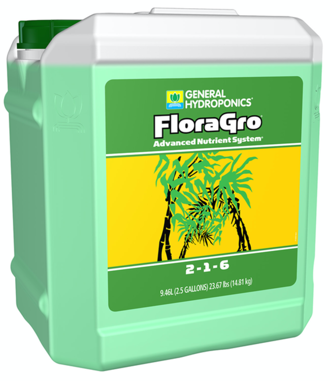 General Hydroponics GH Flora Gro 2.5 Gallon (2/Cs)