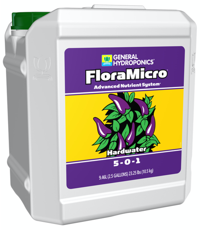 General Hydroponics GH Hardwater Flora Micro 2.5 Gallon (2/Cs)
