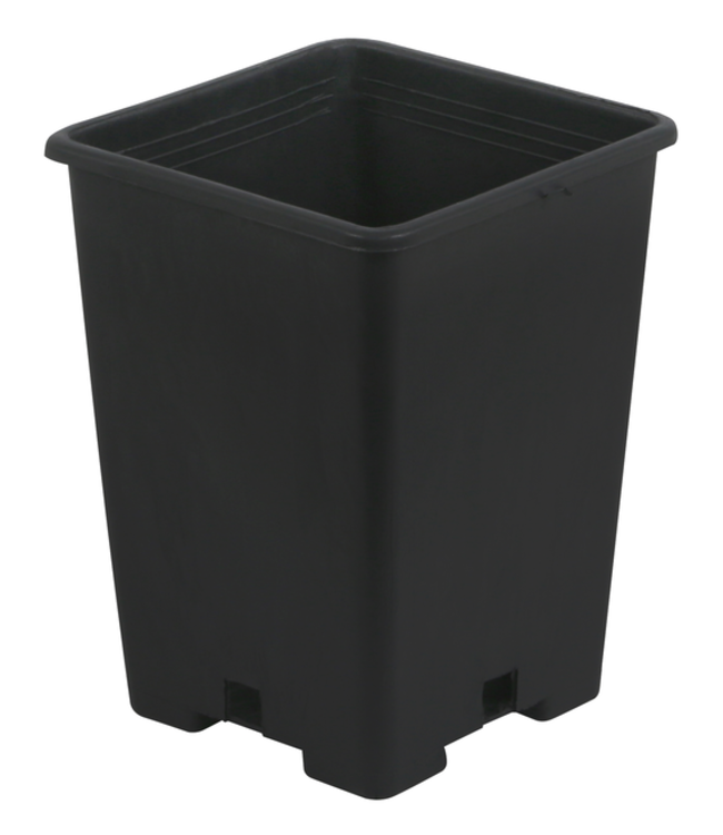 Gro Pro Black Plastic Square Pot 5 x 5 x 7 in (4480/Plt)