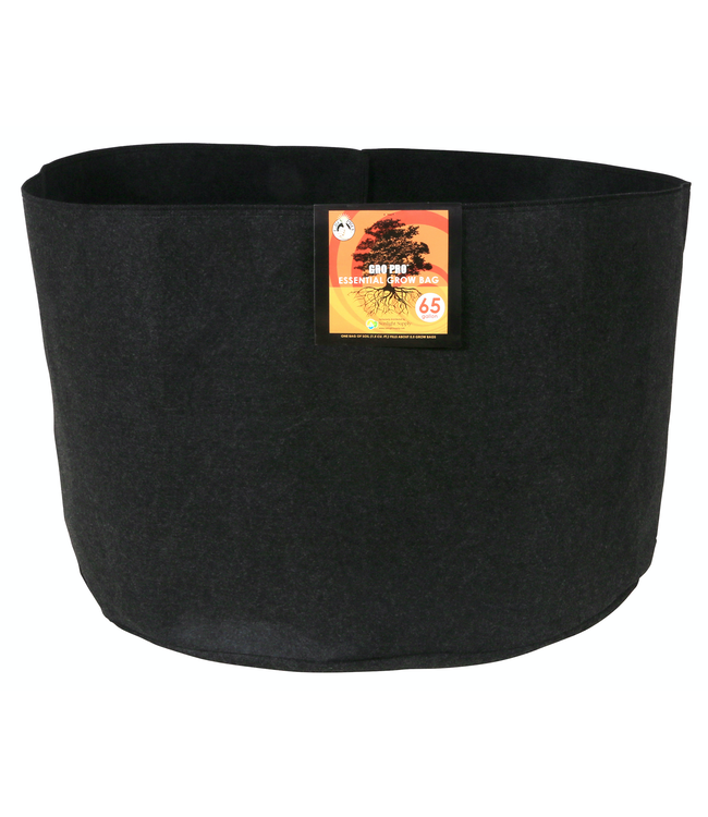 Gro Pro Essential Round Fabric Pot - Black 65 Gallon (20/Cs)