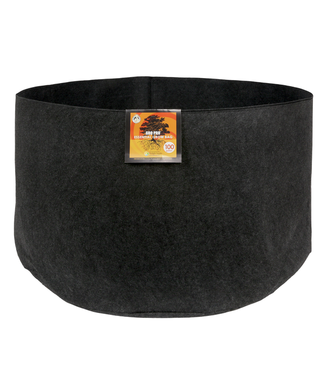 Gro Pro Essential Round Fabric Pot - Black 100 Gallon (15/Cs)