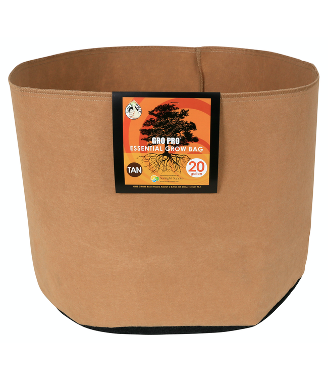 Gro Pro Essential Round Fabric Pot - Tan 20 Gallon (42/Cs)