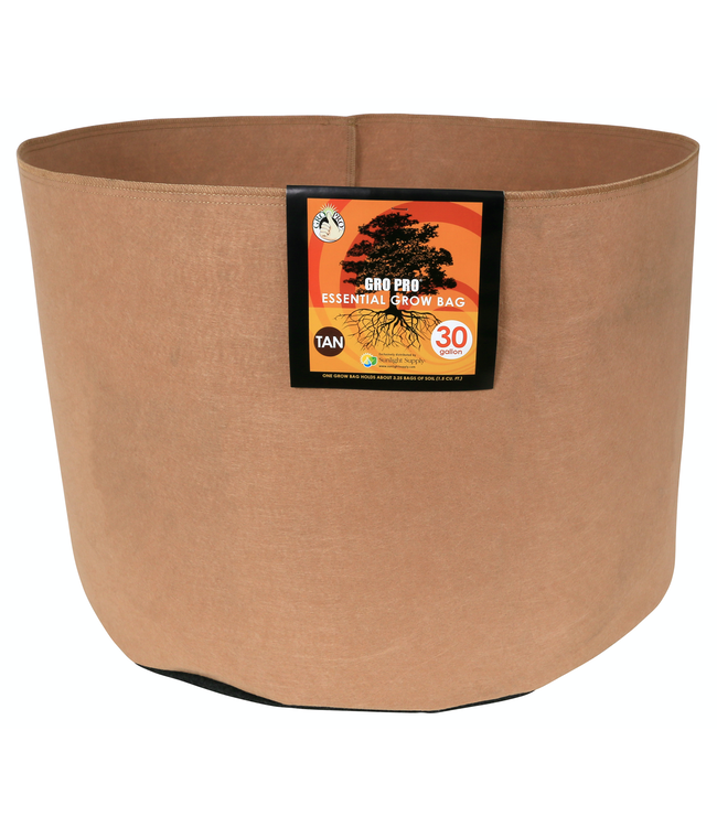Gro Pro Essential Round Fabric Pot - Tan 30 Gallon (30/Cs)