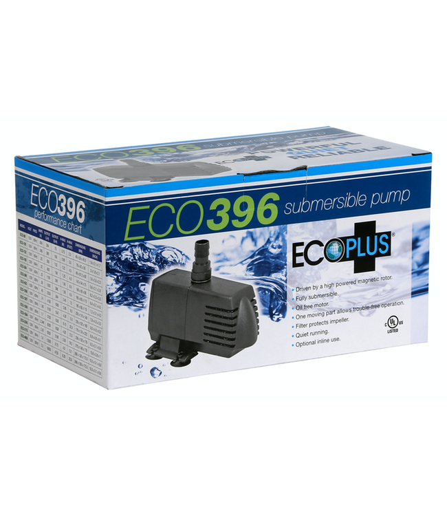 EcoPlus Eco 396 Fixed Flow Submersible/Inline Pump 396 GPH (24/Cs)
