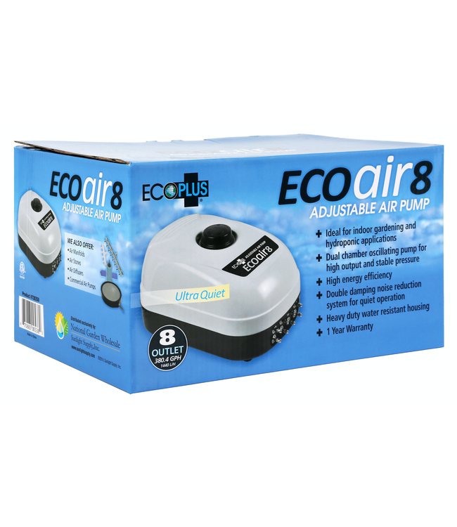 EcoPlus Eco Air 8 Eight Outlet - 13 Watt 380 GPH (8/Cs)