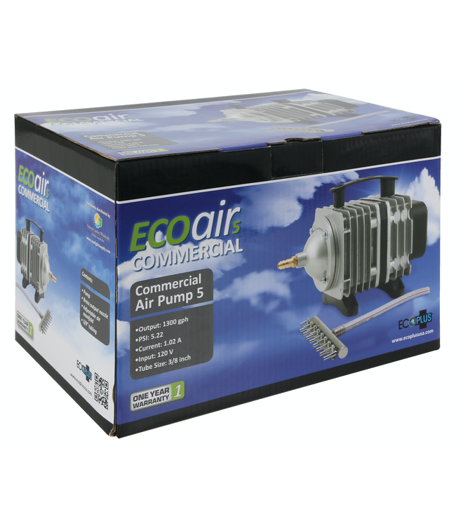 EcoPlus Commercial Air 5 - 80 Watt Single Outlet 1300 GPH (6/Cs)