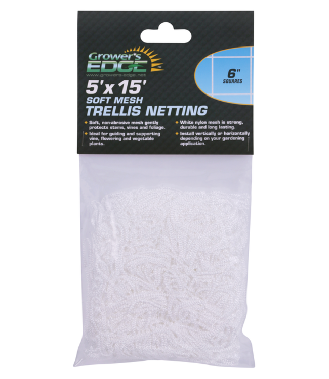 Growers Edge Grower's Edge Soft Mesh Trellis Netting 5 ft x 15 ft w/ 6 in Squares (12/Cs)
